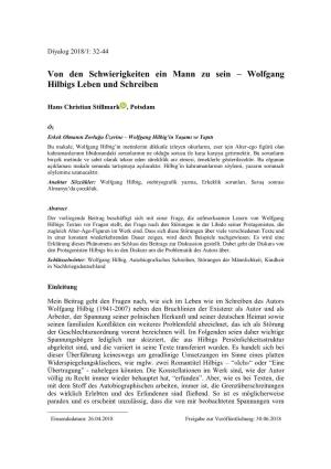 Wolfgang Hilbigs Leben Und Schreiben*