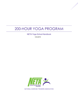 200-Hour Yoga Program