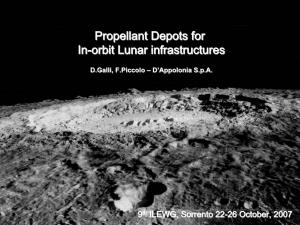 Propellant Depots for In-Orbit Lunar Infrastructures