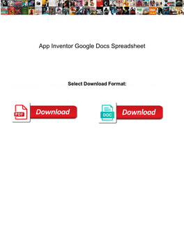App Inventor Google Docs Spreadsheet