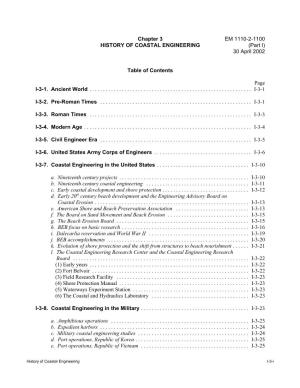Chapter 3 EM 1110-2-1100 HISTORY of COASTAL ENGINEERING (Part I) 30 April 2002
