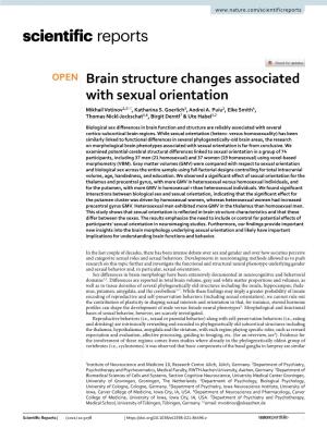 Brain Structure Changes Associated with Sexual Orientation Mikhail Votinov1,2*, Katharina S