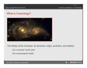 What Is Cosmology?