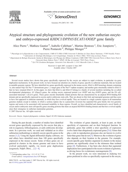 And Embryo-Expressed KHDC1/DPPA5/ECAT1/OOEP Gene Family