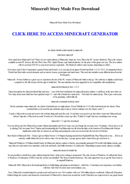 Minecraft Story Mode Free Download