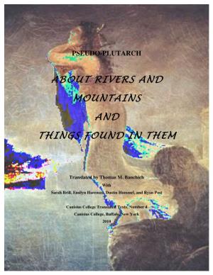 About Rivers and Mountains and Things Found in Them Pp
