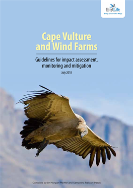 Cape Vulture and Wind Farms Guidelines for Impact Assessment, Monitoring and Mitigation July 2018