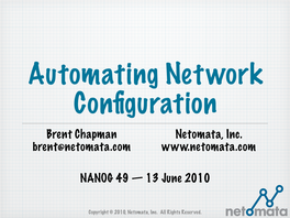 Automating Configuration N49(PDF)