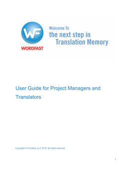 User Guide for Project Managers and Translators