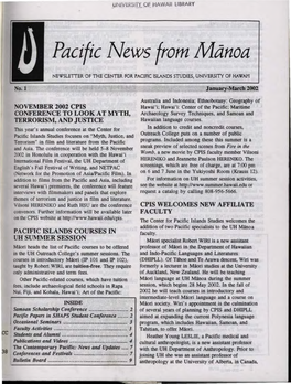 Pacific News from Manoa