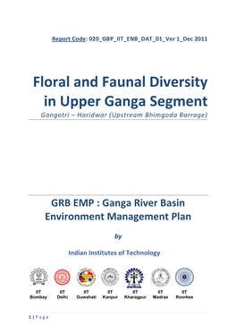 Floral and Faunal Div in Upper Ganga Se Floral and Faunal Diversity In