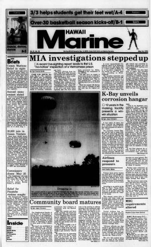 MIA Investigations Stepped up Briefs CIA Recent Live-Sighting Report Leads to First U.S