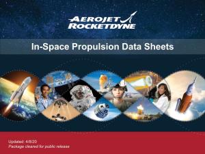 In-Space Propulsion Data Sheets