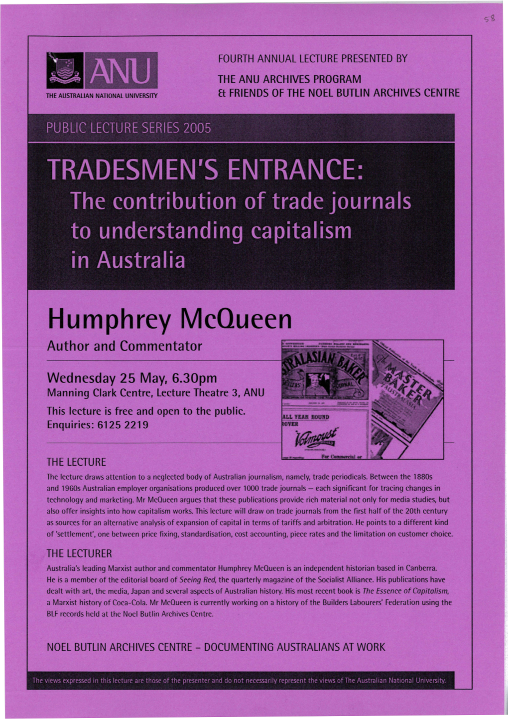 TRADESMEN's ENTRANCE: the Contribution of Trade Journals to Understanding Capitalism in Australia