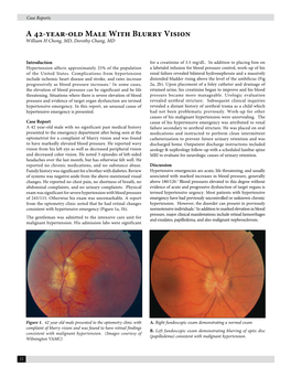 A 42-Year-Old Male with Blurry Vision William H Chong, MD, Dorothy Chang, MD