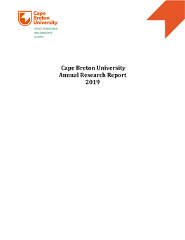 Annual Research Report 2019