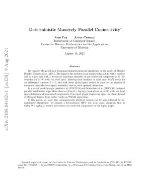 Deterministic Massively Parallel Connectivity