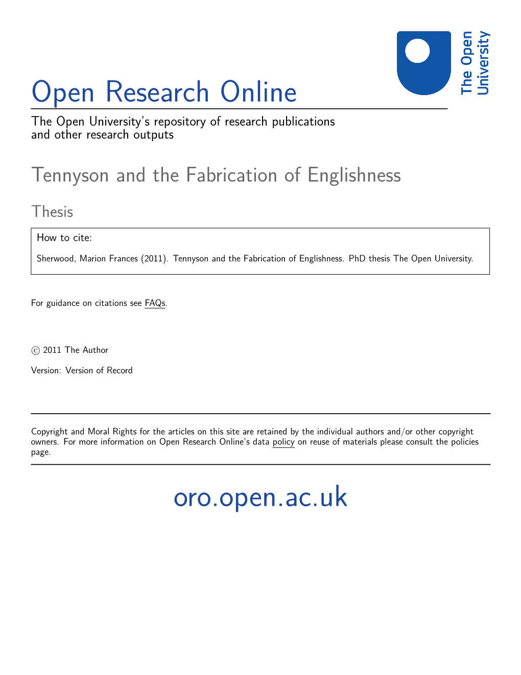 Open Research Online Oro.Open.Ac.Uk