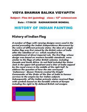 HISTORY of INDIAN PAINTING Historyofindianflag