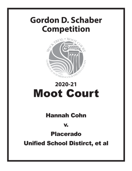 Schaber HS Moot Court Facts 2020-21