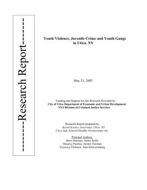 Utica Juvenile Justice Research Project DRAFT Report