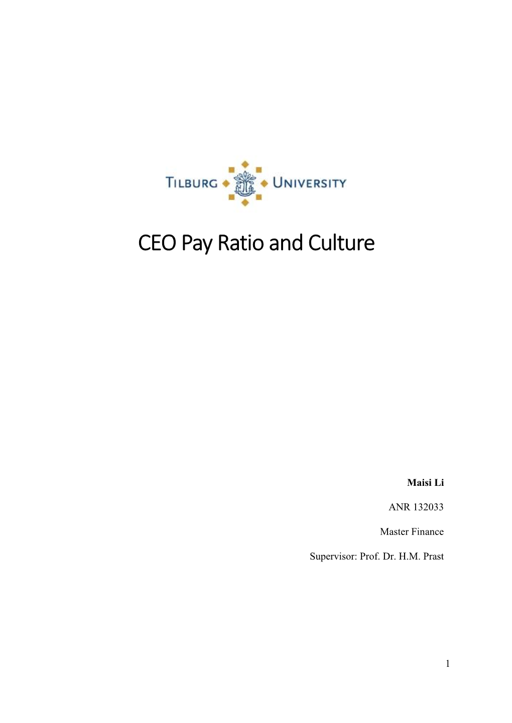 CEO Pay Ratio and Culture