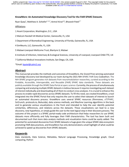 Knowmore: an Automated Knowledge Discovery Tool for the FAIR SPARC Datasets