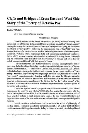 Clefts and Bridges of Eros : East and West Side Story of the Poetry of Octavio Paz