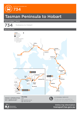 734 Tasman Peninsula to Hobart