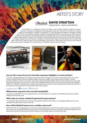 DAVID STRATTON Freelance Bassist – Electric and Double Bass