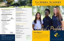 La Sierra Academy Profile Brochure