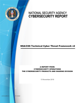 NSA/CSS Technical Cyber Threat Framework V2