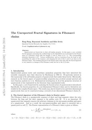 The Unexpected Fractal Signatures in Fibonacci Chains
