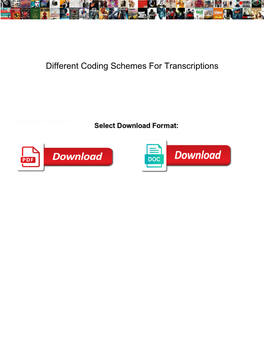 Different Coding Schemes for Transcriptions