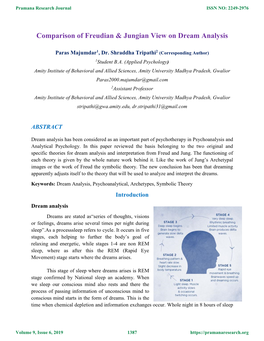 Comparison of Freudian & Jungian View on Dream Analysis