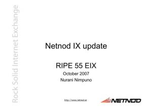 Netnod IX Update