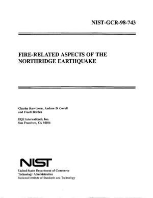 Nist-Gcr-98-743 Fire-Related Aspects of the Northridge