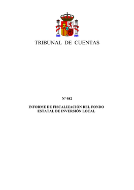 Nº 982 Informe De Fiscalización Del Fondo Estatal De Inversión Local
