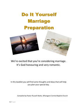 Do It Yourself Marriage Preparation