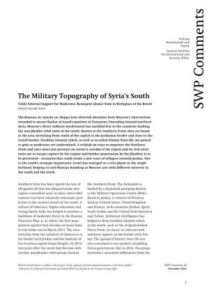 The Military Topography of Syria's South