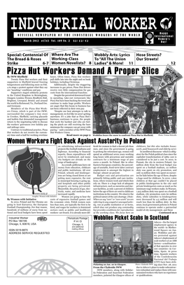 Pizza Hut Workers Demand a Proper Slice by IWW Sheffield Hours