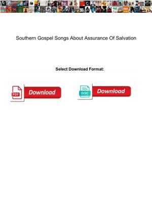 Southern Gospel Songs About Assurance of Salvation