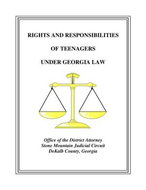 Rights and Responsibilities of Teenagers Under Georgia