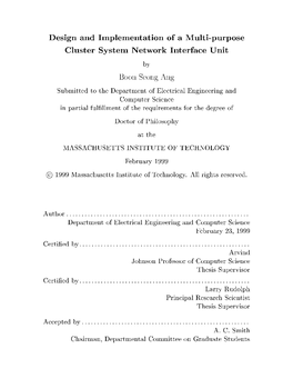 Design and Implementation of a Multi-Purpose Cluster System