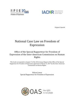 National Case Law on Freedom of Expression