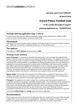 Crystal Palace Football Club in the London Borough of Croydon