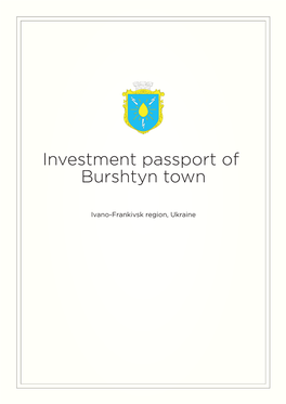 Investment Passport of Burshtyn Town