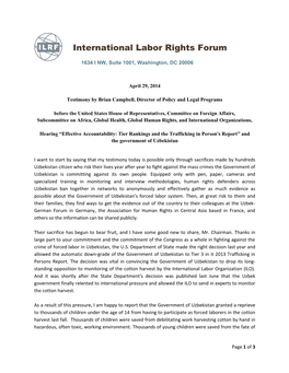 International Labor Rights Forum