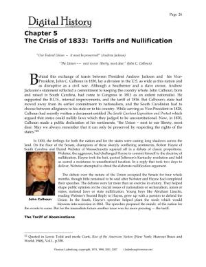 Tariffs and Nullification