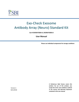 Exo-Check Exosome Antibody Array (Neuro) Standard Kit